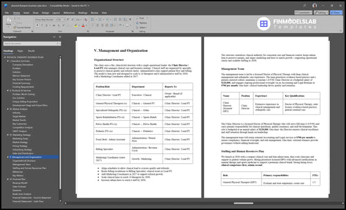 physical therapist business plan management financialmodelslab