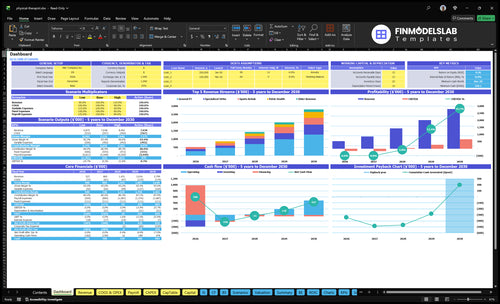 physical therapist financial model dashboard financialmodelslab