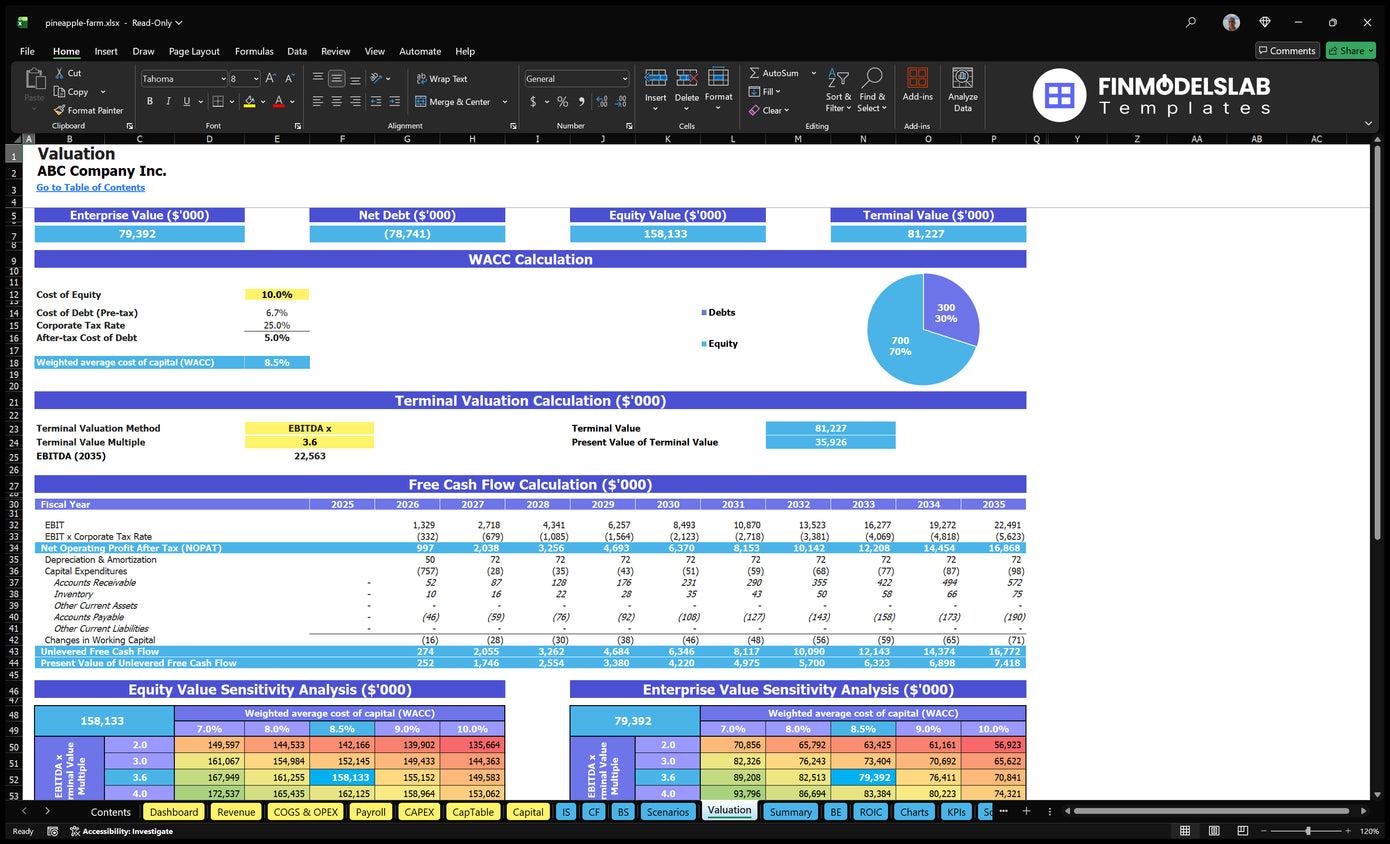 Editable Pineapple Farm Financial Model editable-pineapple-farm-financial-model