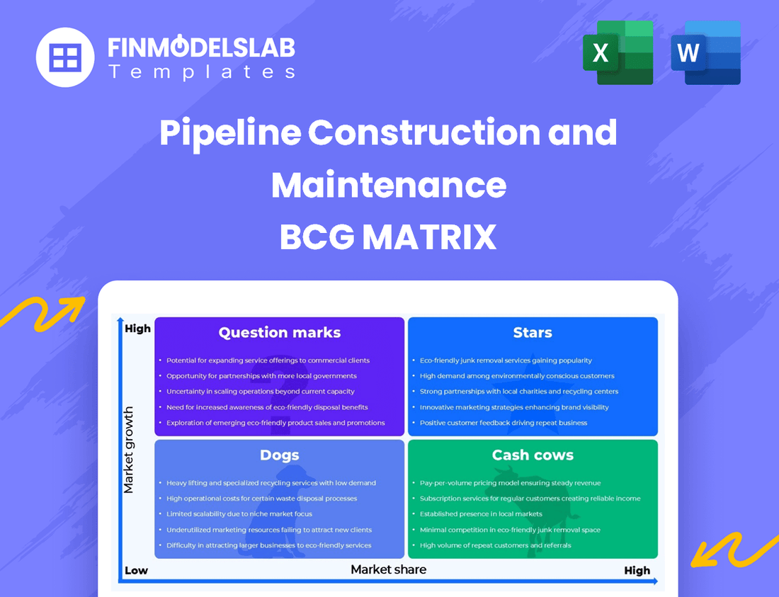 Pipeline Construction and Maintenance BCG Matrix