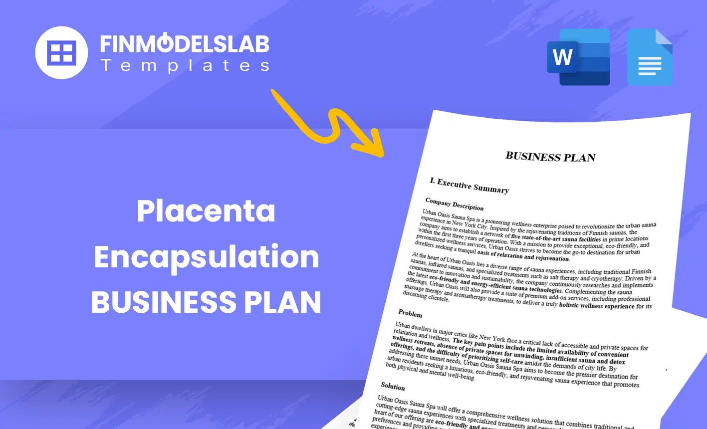 Pre-Written Placenta Encapsulation Services Business Plan Template
