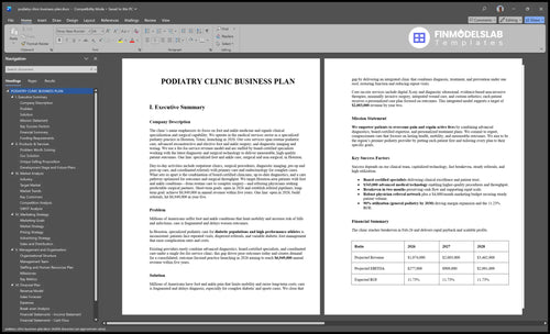 podiatry clinic business plan executive summary financialmodelslab