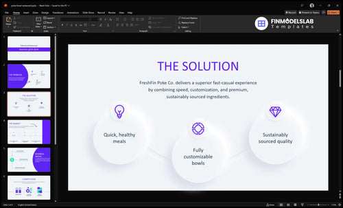 poke bowl restaurant solution slide financialmodelslab