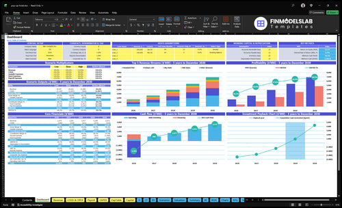 pop up hotel financial model dashboard financialmodelslab