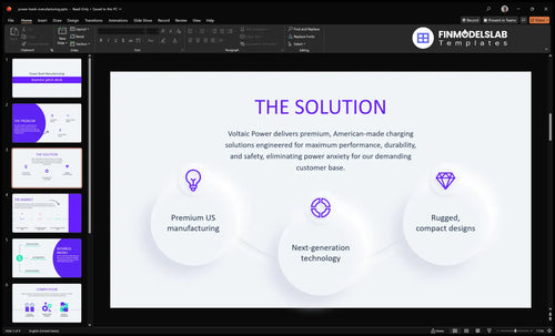 power bank manufacturing solution slide financialmodelslab
