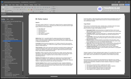 pressure garment scars business plan marketing analysis financialmodelslab