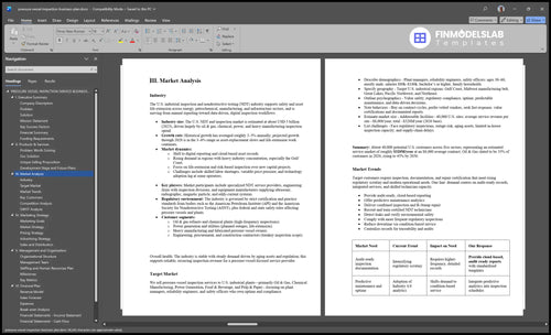 pressure vessel inspection business plan marketing analysis financialmodelslab