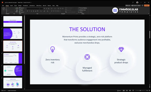 print on demand store solution slide financialmodelslab