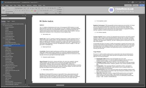 prior authorization business plan marketing analysis financialmodelslab