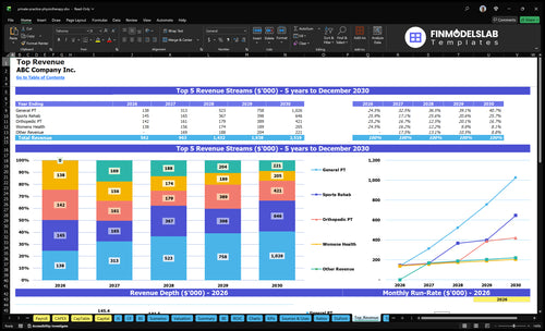 private practice physiotherapy financial model top revenue financialmodelslab