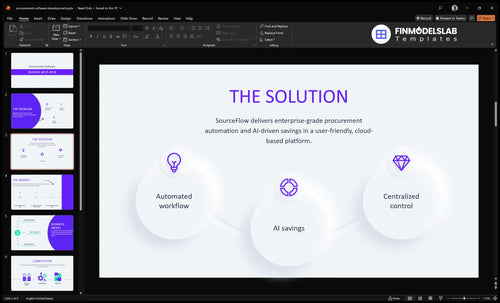 procurement software development solution slide financialmodelslab