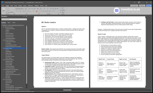 product launch marketing business plan marketing analysis financialmodelslab