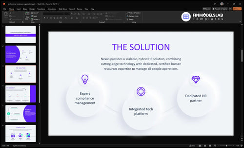 professional employer organization solution slide financialmodelslab