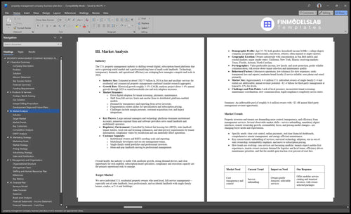 property management company business plan marketing analysis financialmodelslab