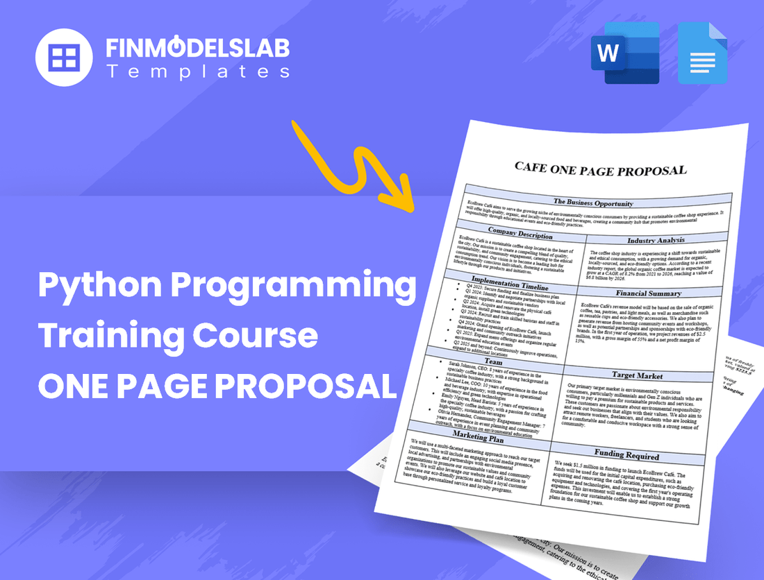 Python Programming Training Course Business Proposal
