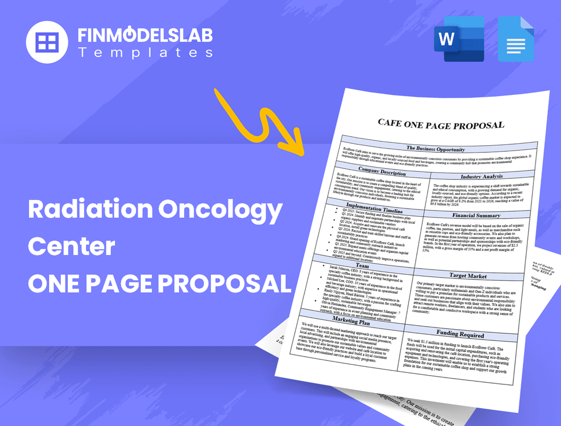 Radiation Oncology Center Business Proposal