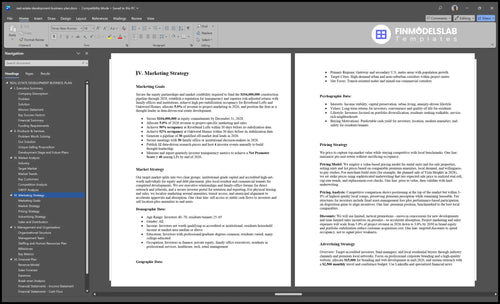 real estate development business plan marketing plan financialmodelslab