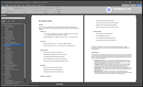 real estate marketing and advertising agency business plan marketing analysis financialmodelslab