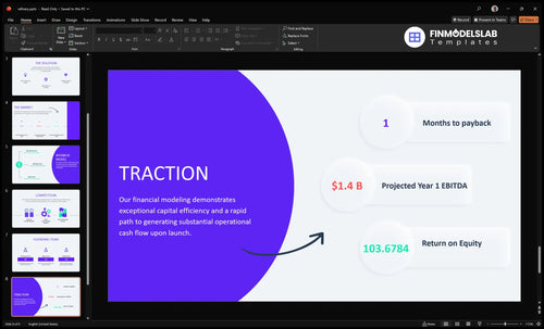 refinery tracrtion slide financialmodelslab