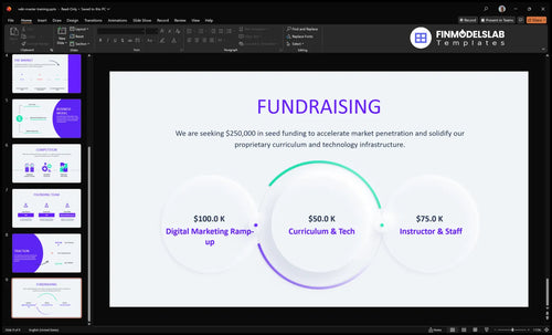 reiki master training fundraising slide financialmodelslab