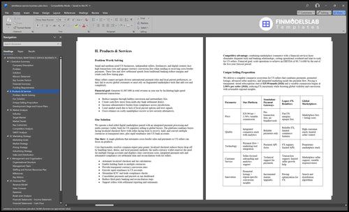 remittance service business plan product financialmodelslab