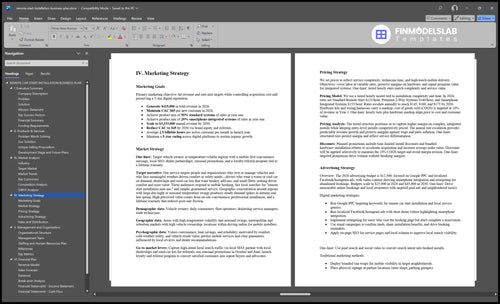 remote start installation business plan marketing plan financialmodelslab