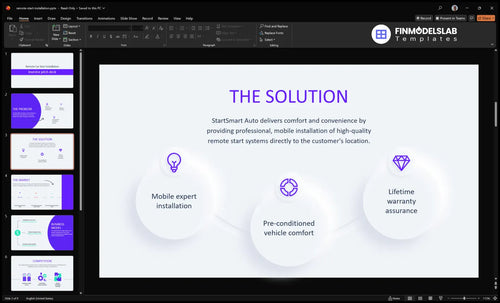 remote start installation solution slide financialmodelslab