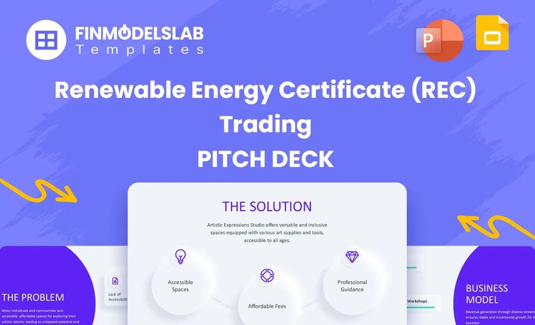 Renewable Energy Certificate (REC) Trading Investment Pitch Deck - investor pitch built to secure funding and clarify strategy, offering investor-ready structure, market sizing, financial snapshot; fixes unclear investor expectations and tight deadlines.