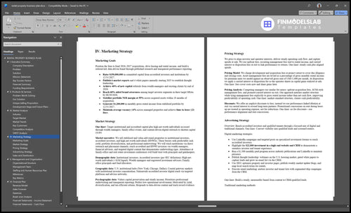 rental property business plan marketing plan financialmodelslab