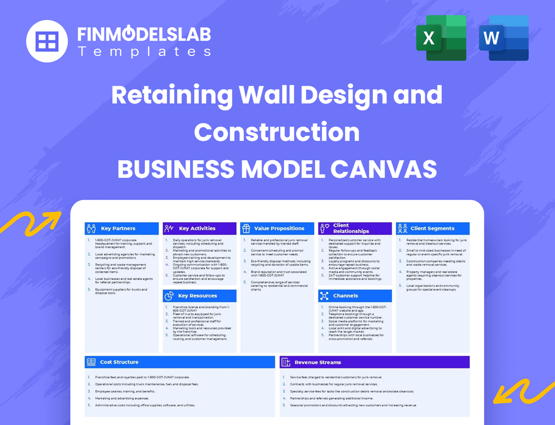 Retaining Wall Design and Construction Business Model Canvas
