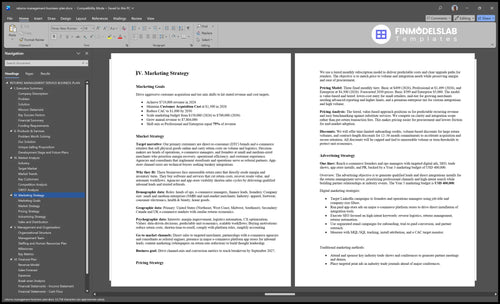 returns management business plan marketing plan financialmodelslab