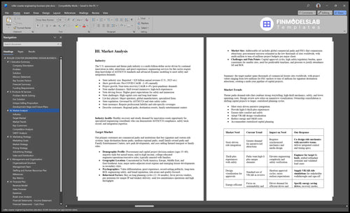 roller coaster engineering business plan marketing analysis financialmodelslab