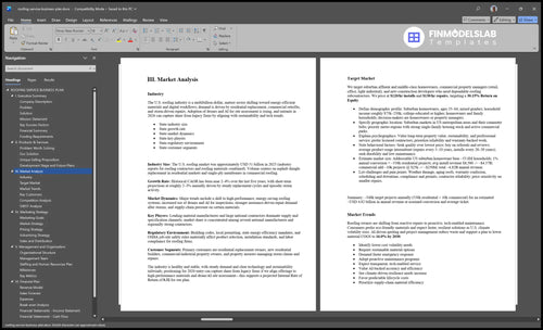 roofing service business plan marketing analysis financialmodelslab