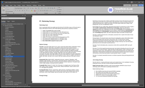 royalty management business plan marketing plan financialmodelslab