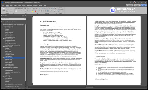 running track installation business plan marketing plan financialmodelslab