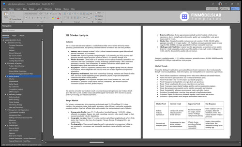 salon business plan marketing analysis financialmodelslab
