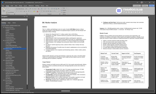 salt cave therapy center business plan marketing analysis financialmodelslab
