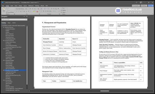 scaling service business plan management financialmodelslab