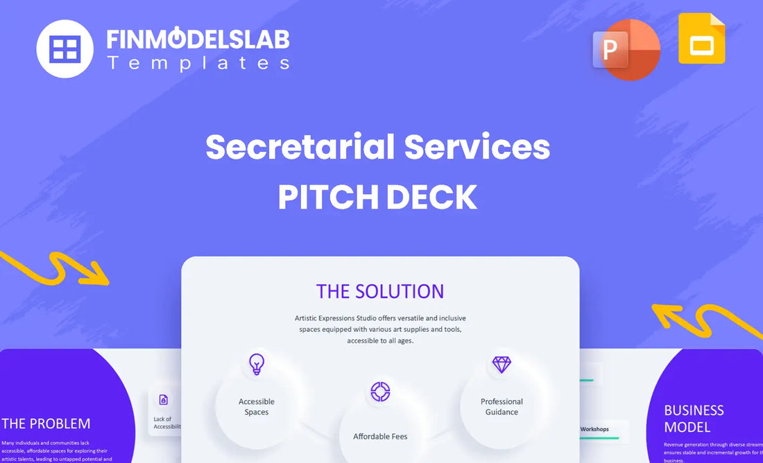 Secretarial Services Investment Pitch Deck - investor pitch to win funding, built for clear fundraising and meetings, includes investor-ready structure, visual storytelling, saves time and fixes unclear expectations