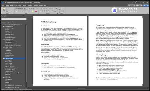 self storage investment business plan marketing plan financialmodelslab