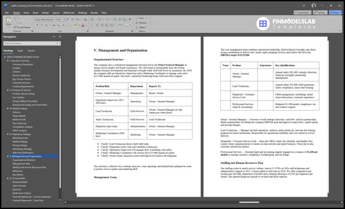 septic pumping service business plan management financialmodelslab