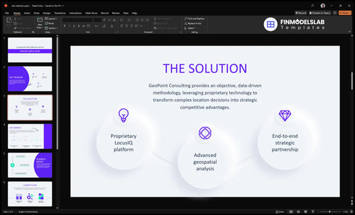 site selection solution slide financialmodelslab