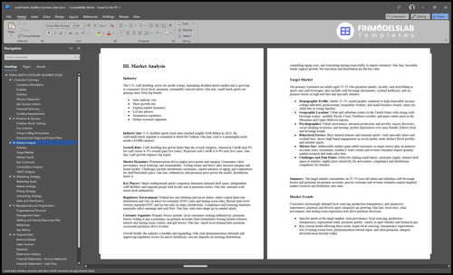 small batch distillery business plan marketing analysis financialmodelslab