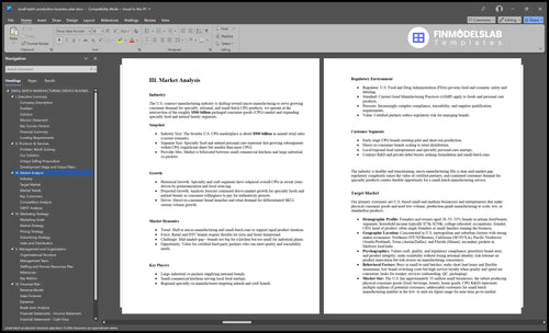 small batch production business plan marketing analysis financialmodelslab