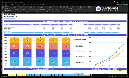 small business consulting services financial model top revenue financialmodelslab