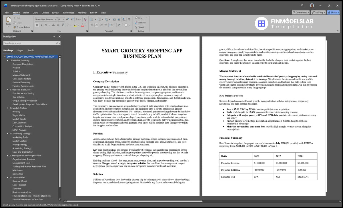 Image 6 for Business Plan Template For App Development