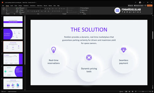 smart parking solutions provider solution slide financialmodelslab