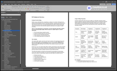smart ring sleep business plan product financialmodelslab