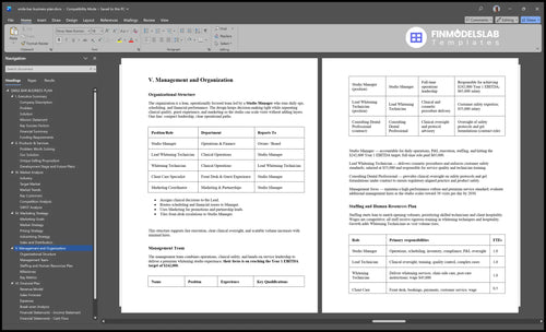 smile bar business plan management financialmodelslab
