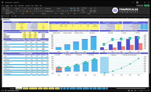 smoke barrier financial model dashboard financialmodelslab